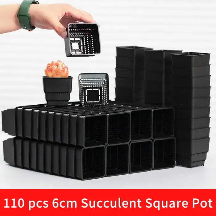 Meshpot-Pot carré pour plantes succulentes avec trous d'air