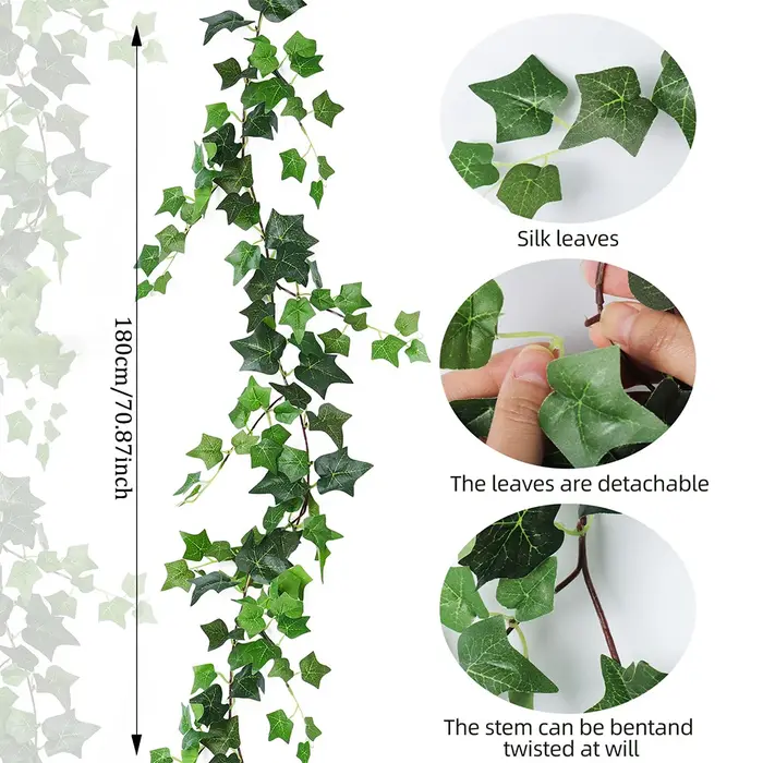 Guirlande de vigne de lierre verte artificielle