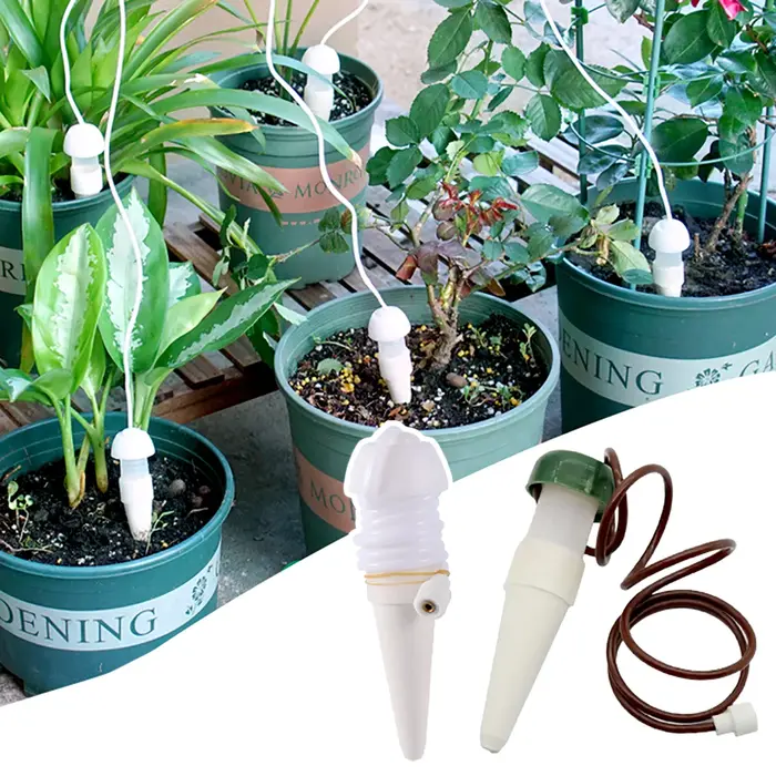 Plantes arrosoir auto-arrosage goutte-à-goutte automatique racine goutteur d'eau jardin fleur succulente bonsaï en pot dispositif d'arrosage
