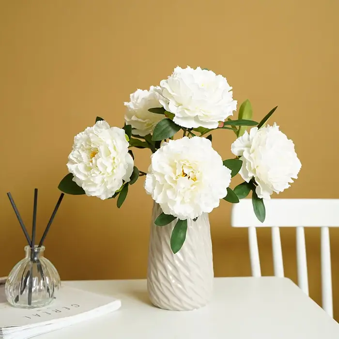 Bouquet de pivoines en soie à 5 têtes