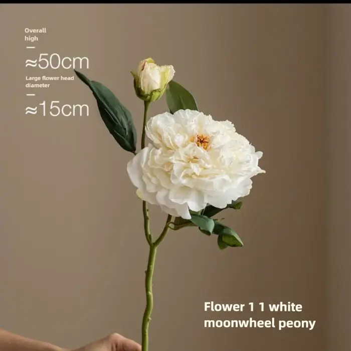 49CM pivoine rétro fleur artificielle lumière luxe grand bouquet pivoine peinture à l'huile vent sal