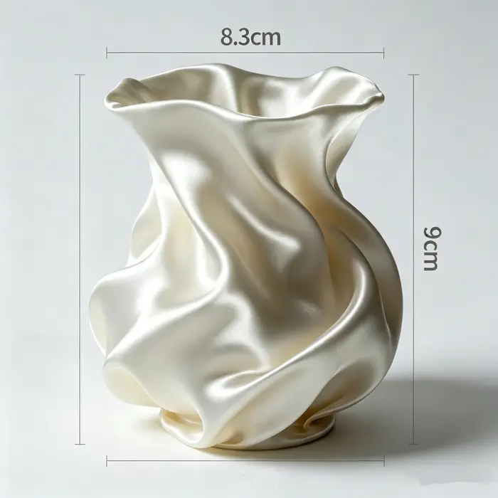 Vase à fleurs imprimé en 3D, taille 8*8*9cm, vase artistique créatif, récipient floral de bureau, dé