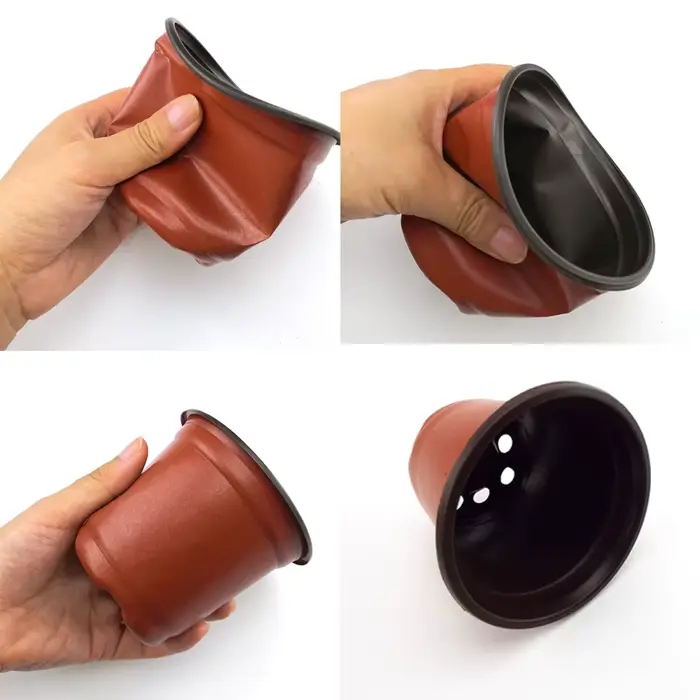 Pot de fleur en plastique, boîte de culture, plateau résistant aux chutes pour plantes de jardin de 