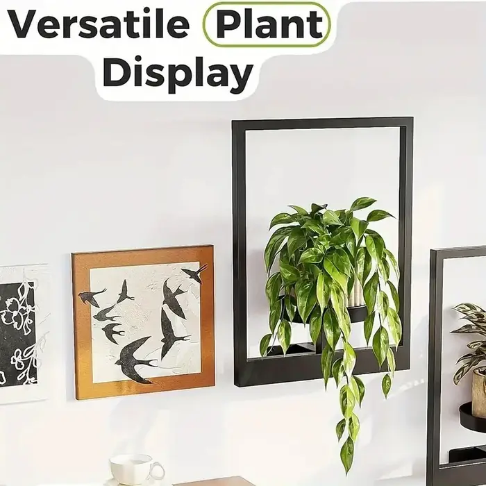 Cadre photo mural en métal pour plantes succulentes