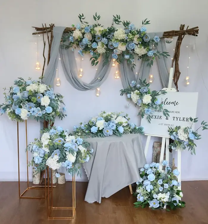 Fleurs artificielles pour décoration de mariage, scène de fête, fleurs de coin, toile de fond, décoration de maison, festival, boule florale