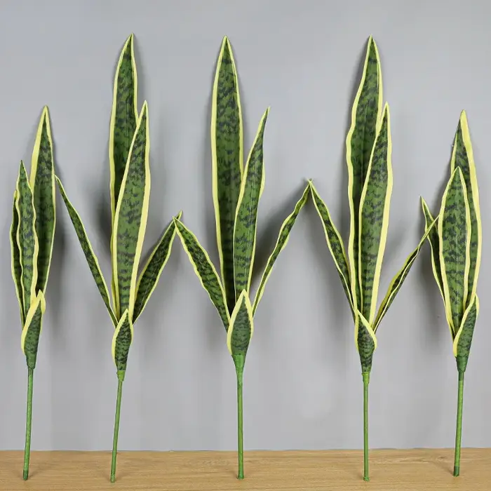 Simulé Hupilan bord jaune Agave succulente bonsaï fausse fleur simulée feuille Gladiolus