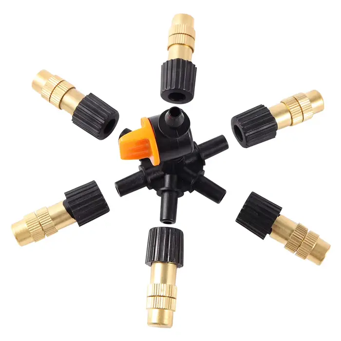 Suspendu avec Valve 4/5/6/7 voies buse de brumisation en laiton Kit d'arrosage de refroidissement pa