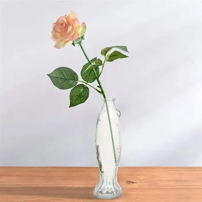 Vases en verre pour fleurs et poissons
