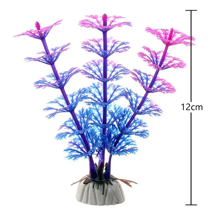 Plantes artificielles en plastique sous-marine pour aquarium, faux arbuste, visualisation d'eau vert