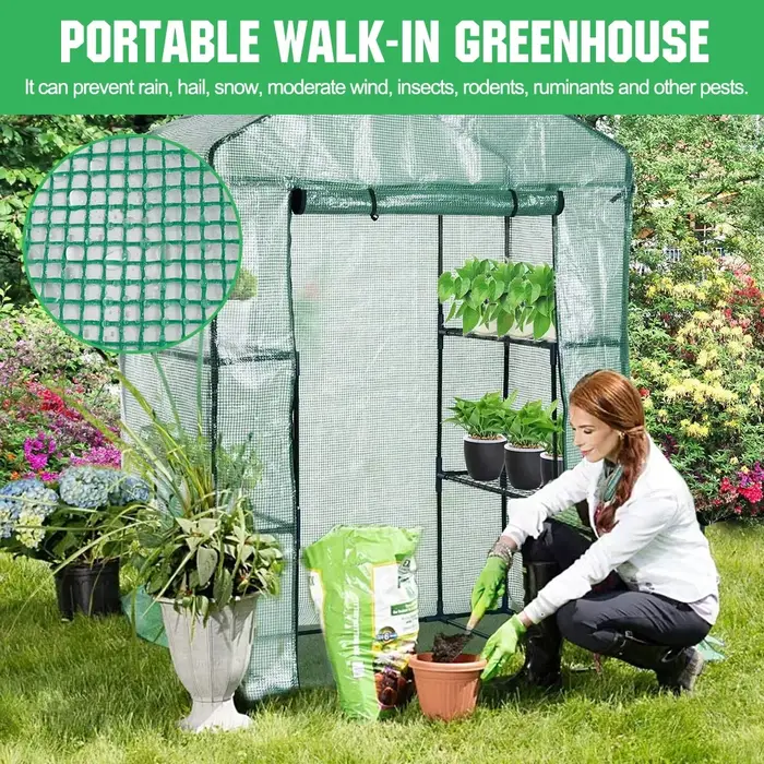 Serre portable avec porte