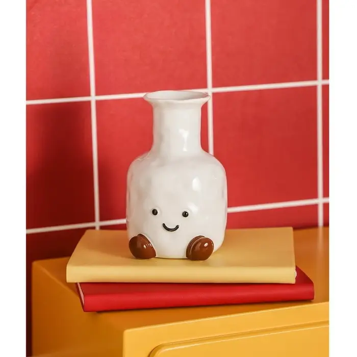 Vase à visage souriant mignon