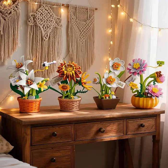 Petites plantes en pot style Ins