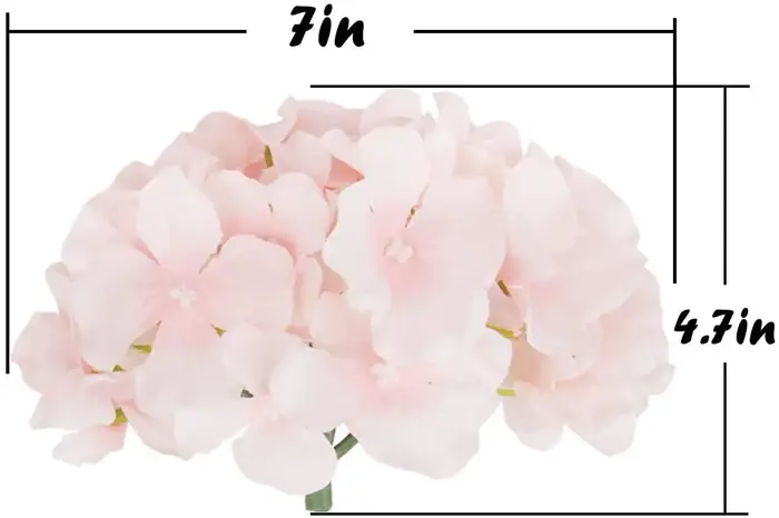 10 paquets de fleurs d'hortensia artificielles en soie