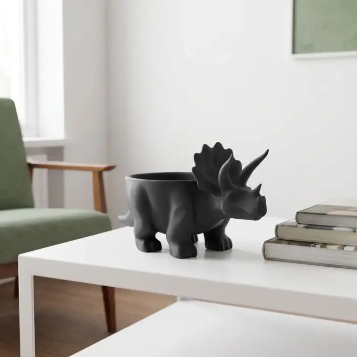 Figurine d'animal, pot de fleurs dinosaure imprimé en 3D, décoration de bureau amusante, mini pot de fleurs, ornements, petit rangement de bureau