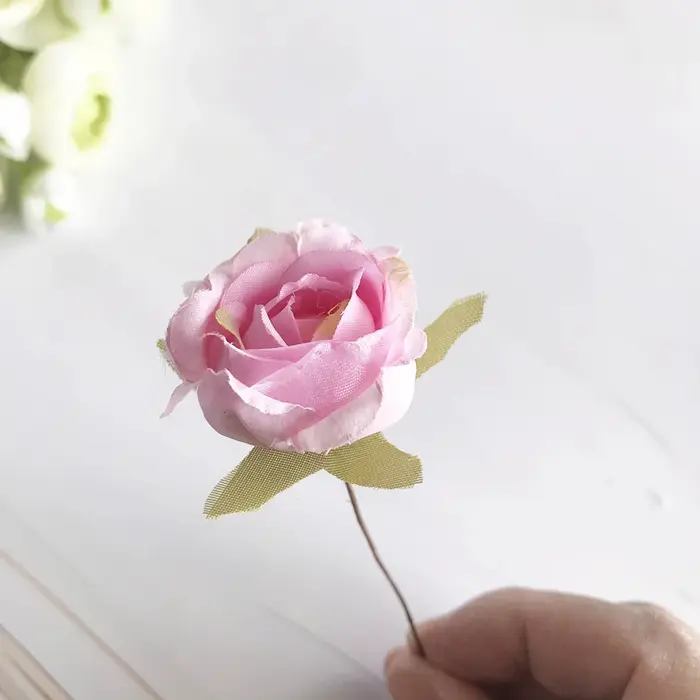 Roses thé rétro en rayonne de style européen