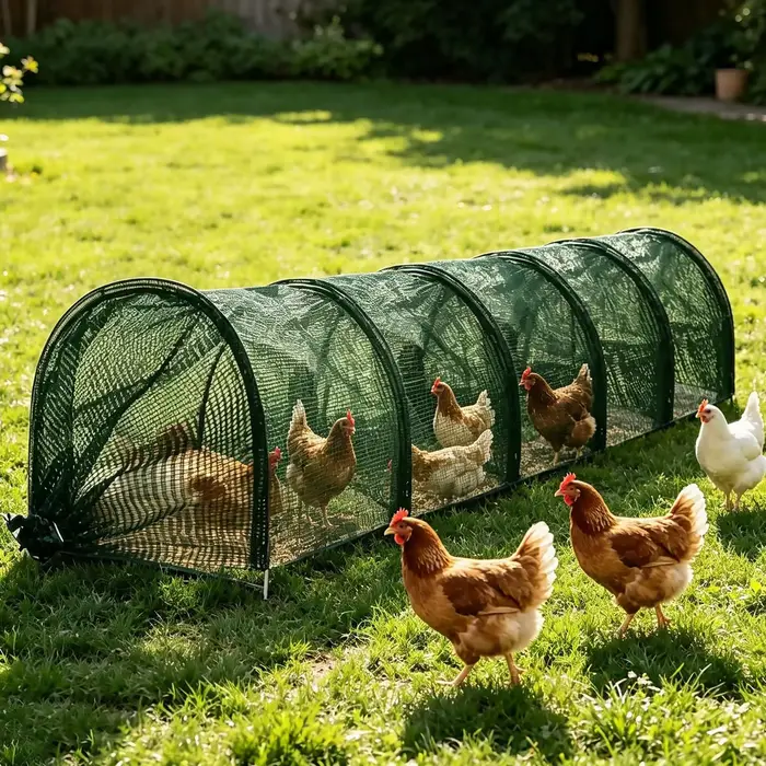 Serre tunnel de jardin portable pour poulets