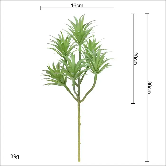 Plantes vertes artificielles en plastique