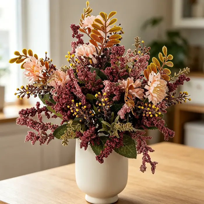 Fleurs artificielles en soie