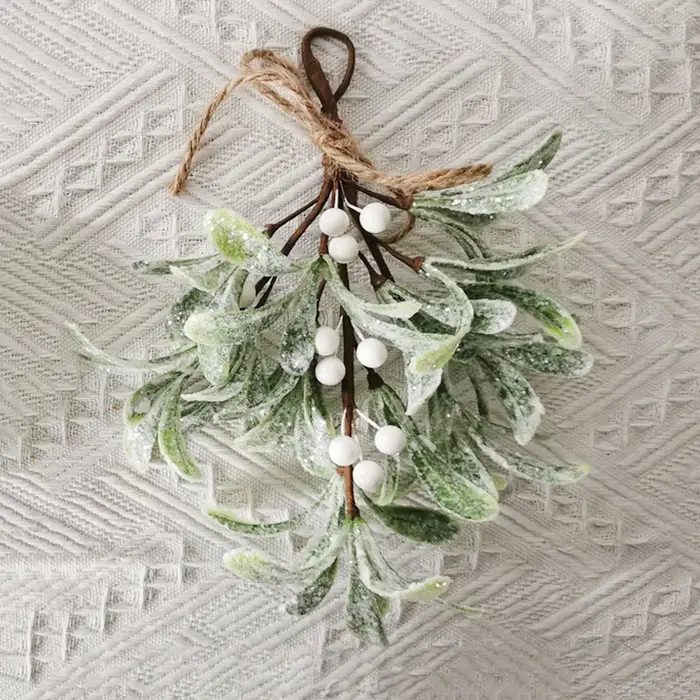 Fleurs Artificielles Givrées pour Décoration de Noël, Fausses Bouquets, Tiges, Letoe Immergé, Durabl