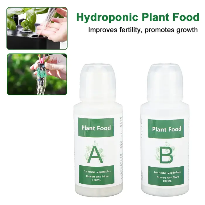 3 ensembles de plantes hydroponiques, plantes alimentaires, nutriments hydroponiques en croissance,