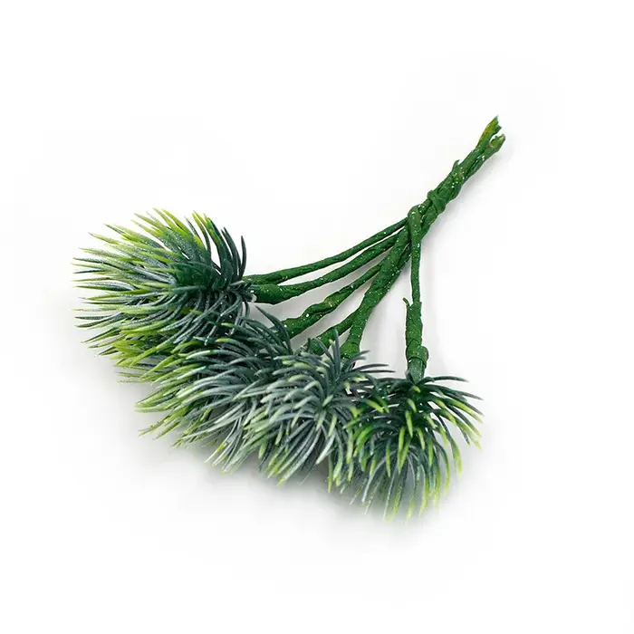 Lots de 6 plantes artificielles, Simulation d'herbe de pin, Vases de maison pour décoration, faux Po