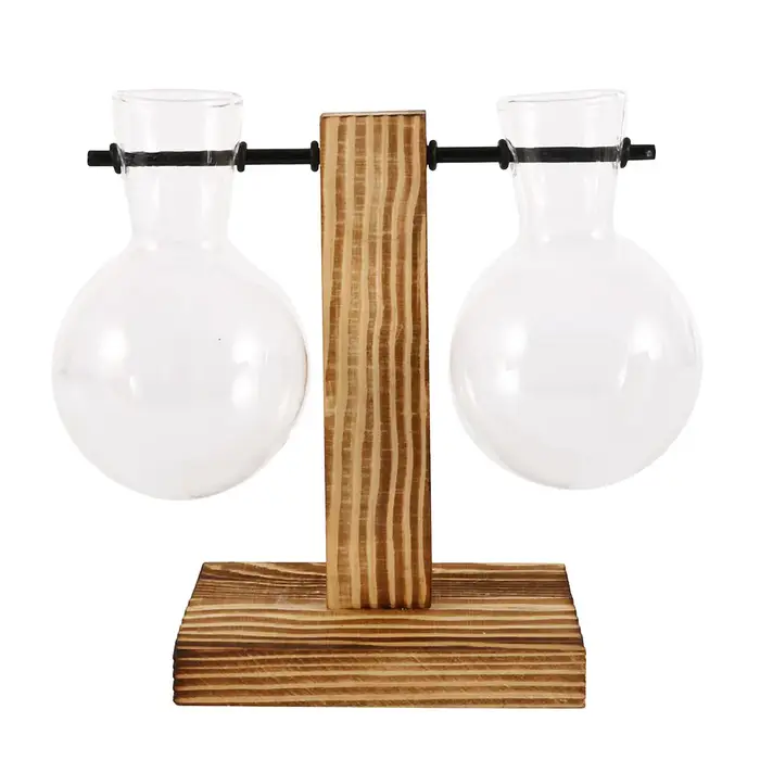Vase à ampoules de jardinière de bureau en verre créatif