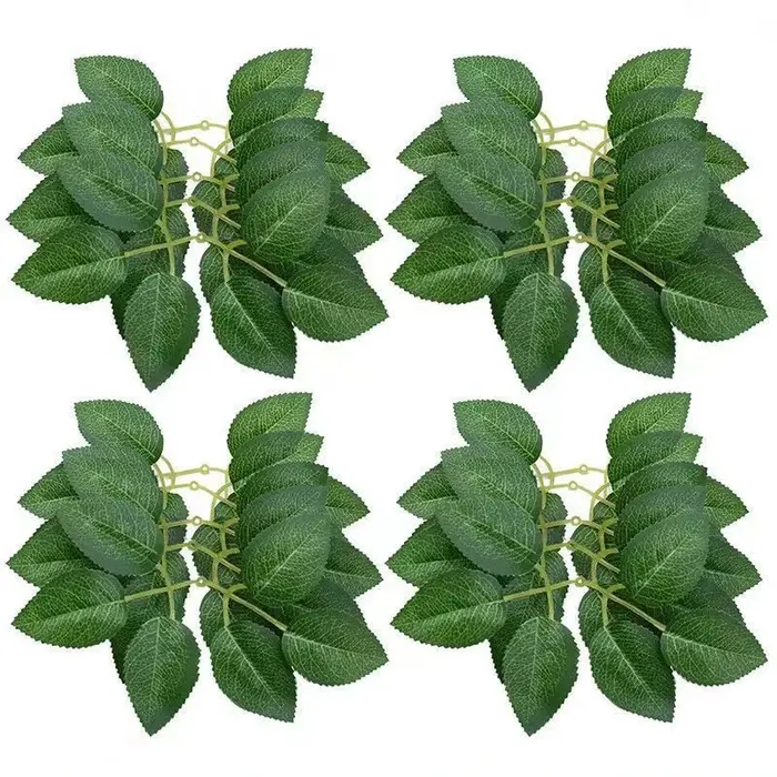 Feuilles vertes en soie pour fleurs artificielles
