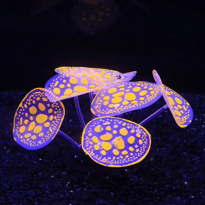 Plantes lumineuses en Silicone, Simulation lumineuse artificielle, corail, décoration d'aquarium