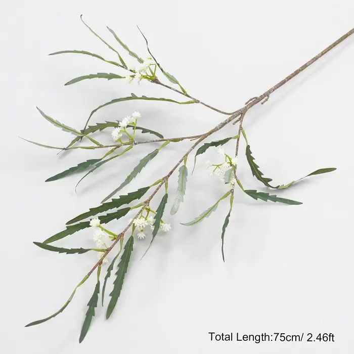 H1998 Branche de fleur artificielle verte de 75 cm pour arrangement floral de mariage, accessoires d