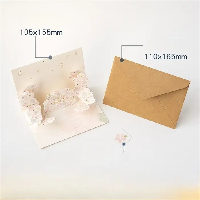 Pop-Up 3d tulipes Roses tournesols Bouquet carte de voeux carte postale fête des mères bénédictions