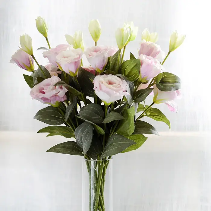 Eustoma-Fleurs artificielles pour fenêtre de maison