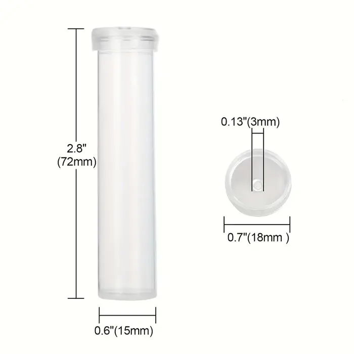 Tubes d'eau de fleurs en plastique de 2.8 pouces