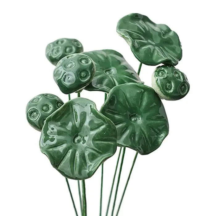 Simulation de fleur en céramique faite à la main, fausse fleur colorée réaliste, décoration de Vase 