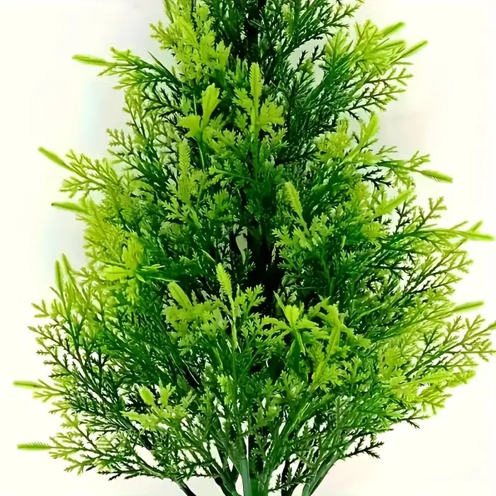 4 piniers artificiels vibrants - Plantes vertes riches pour Noël et la décoration intérieure