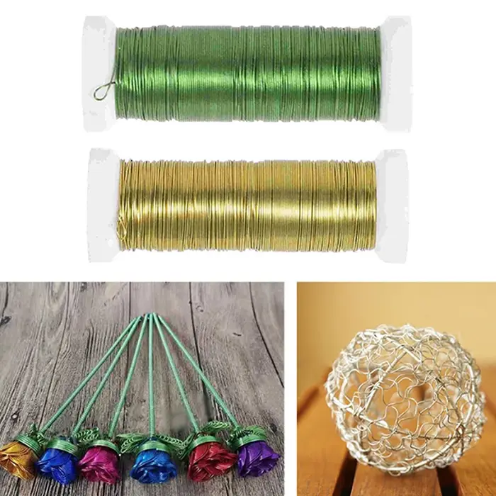 Rouleau de Fils de Fer pour Fleurs Artisanales, pour Fleuriste, 1 Pièce