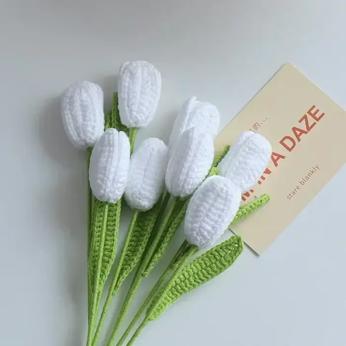 Bouquet de tulipes tricoté au Crochet