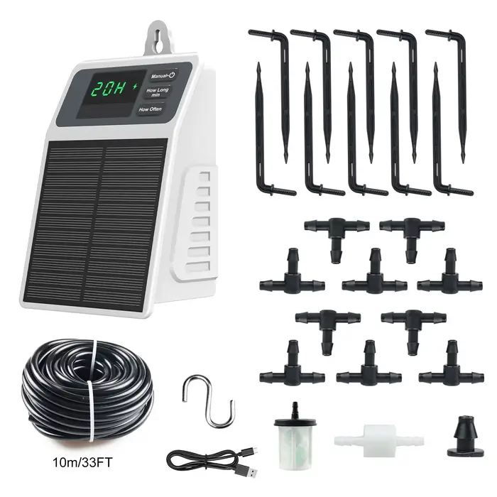 Système d'irrigation automatique solaire pour plantes, outils de jardinage et fournitures de plantat