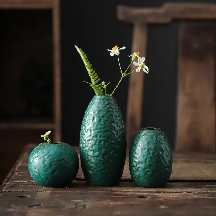 Vase Vintage hydroponique plante verte Simulation fleur ustensiles de bureau salon