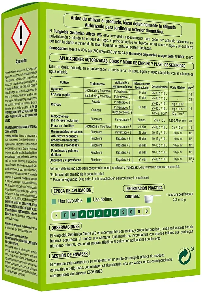 Bayer Aliette-Formats de Fongicides Préventilés et Curatifs