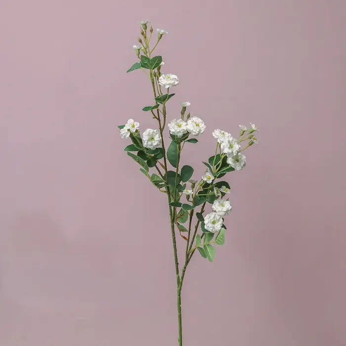 Fleur de simulation de rose longue branche, petite rose, fleur en soie, ornements de fleurs décorati