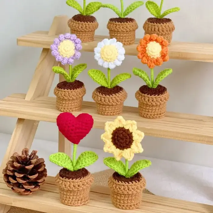 Fleurs au crochet faites main