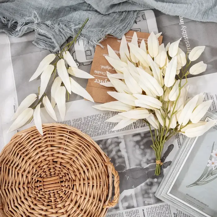 INS Wind-Bouquet de Branches de Fleurs de Cuir oral elu en Bambou
