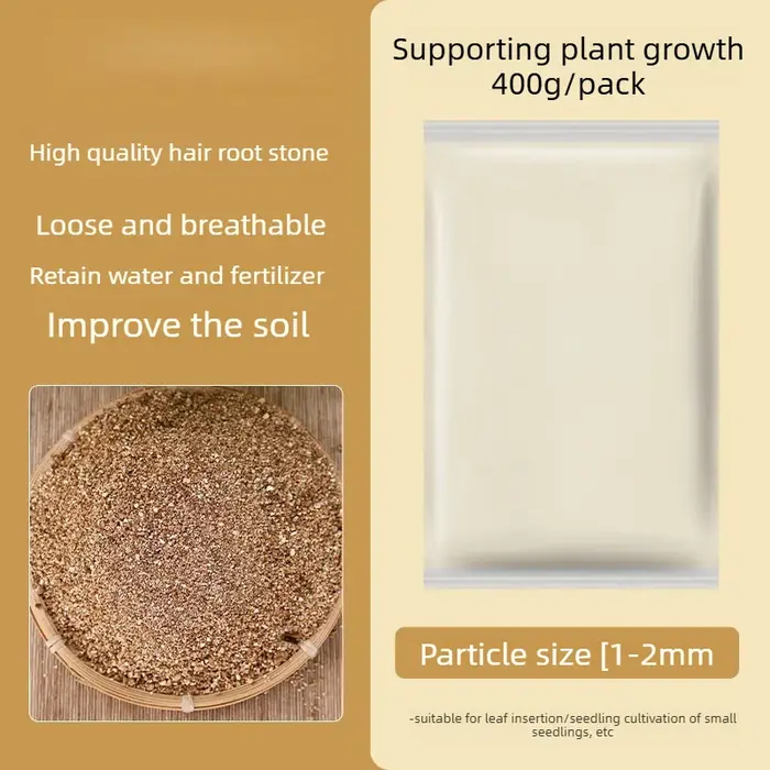 Vermiculite granulaire 400g/paquet pour jardinage, semis, boutures, éclosion d'animaux, tortues, rem