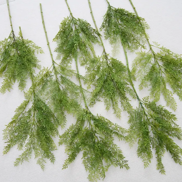 Branche de fleur artificielle en feuille de plante verte de 95 cm