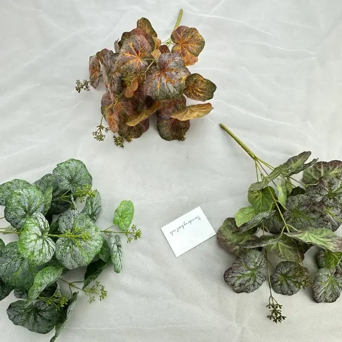 10 pièces de feuilles de bégonia en soie pour mariage