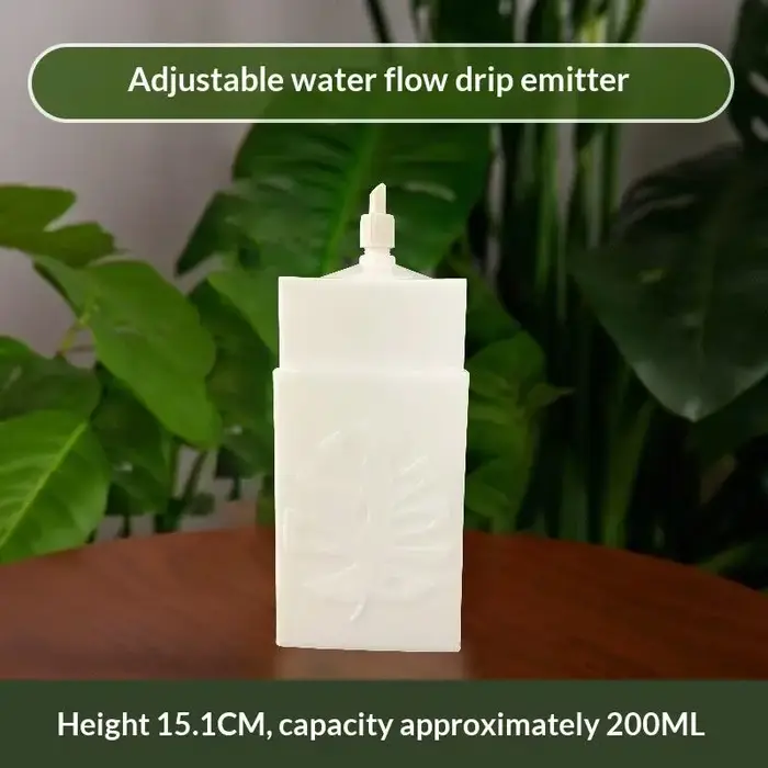 Support de croissance pour plantes en forme de D, auto-arrosant, en plastique, avec débit réglable, 