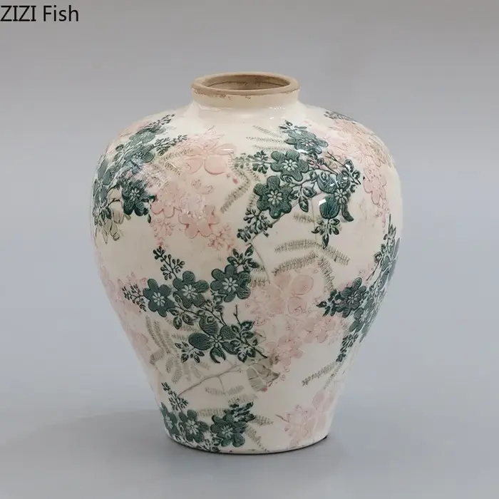 Vase créatif à Texture craquelée