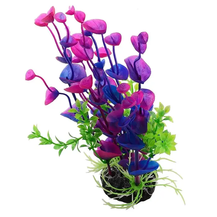 Fleur violette artificielle fausse plante en plastique