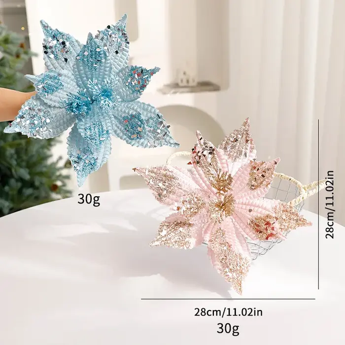 Fleur de noël bricolage rose clair simulation