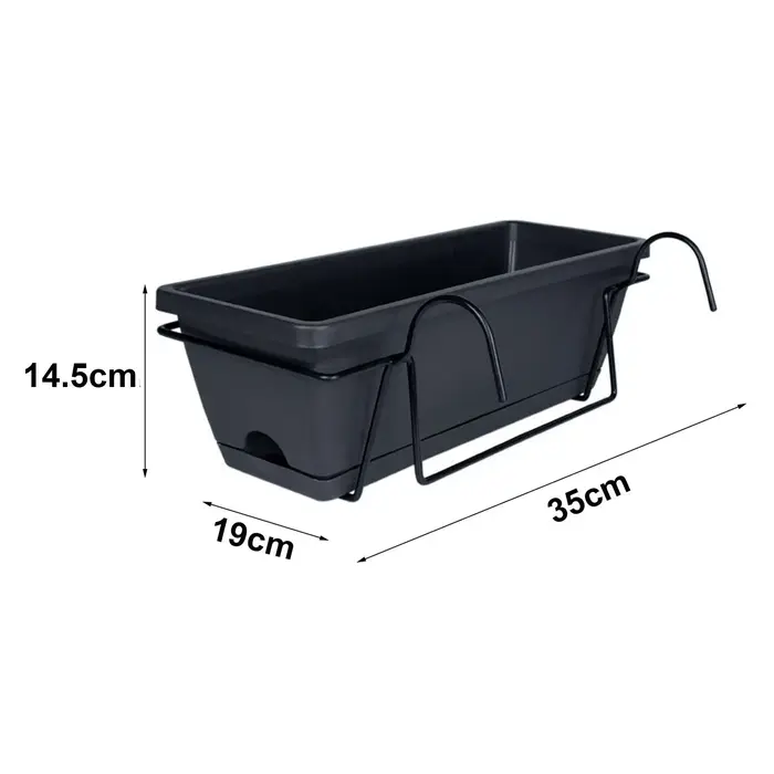 Confronplanteur rectangulaire pour balcon